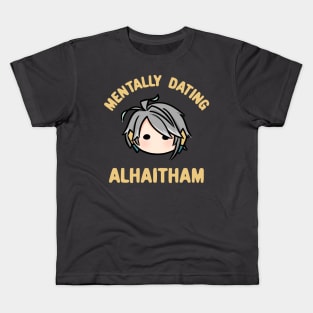 Genshin Impact Mentally dating Alhaitham chibi head | Morcaworks Kids T-Shirt